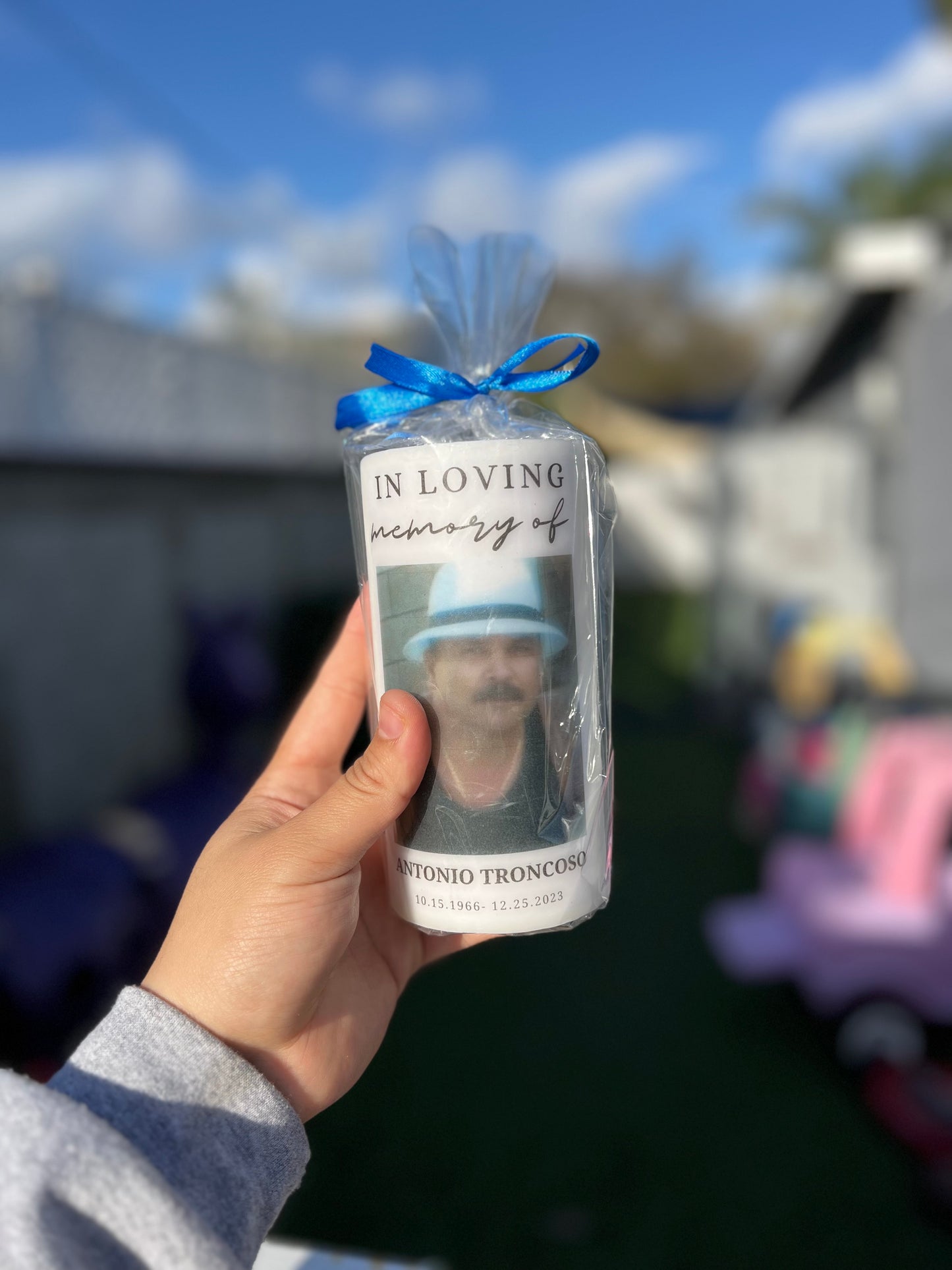 Large Memorial Pillar Candle