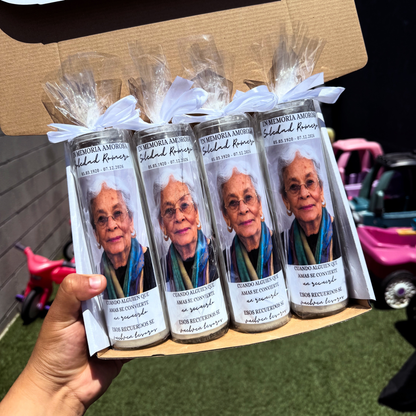 Tall Glass Memorial Candles