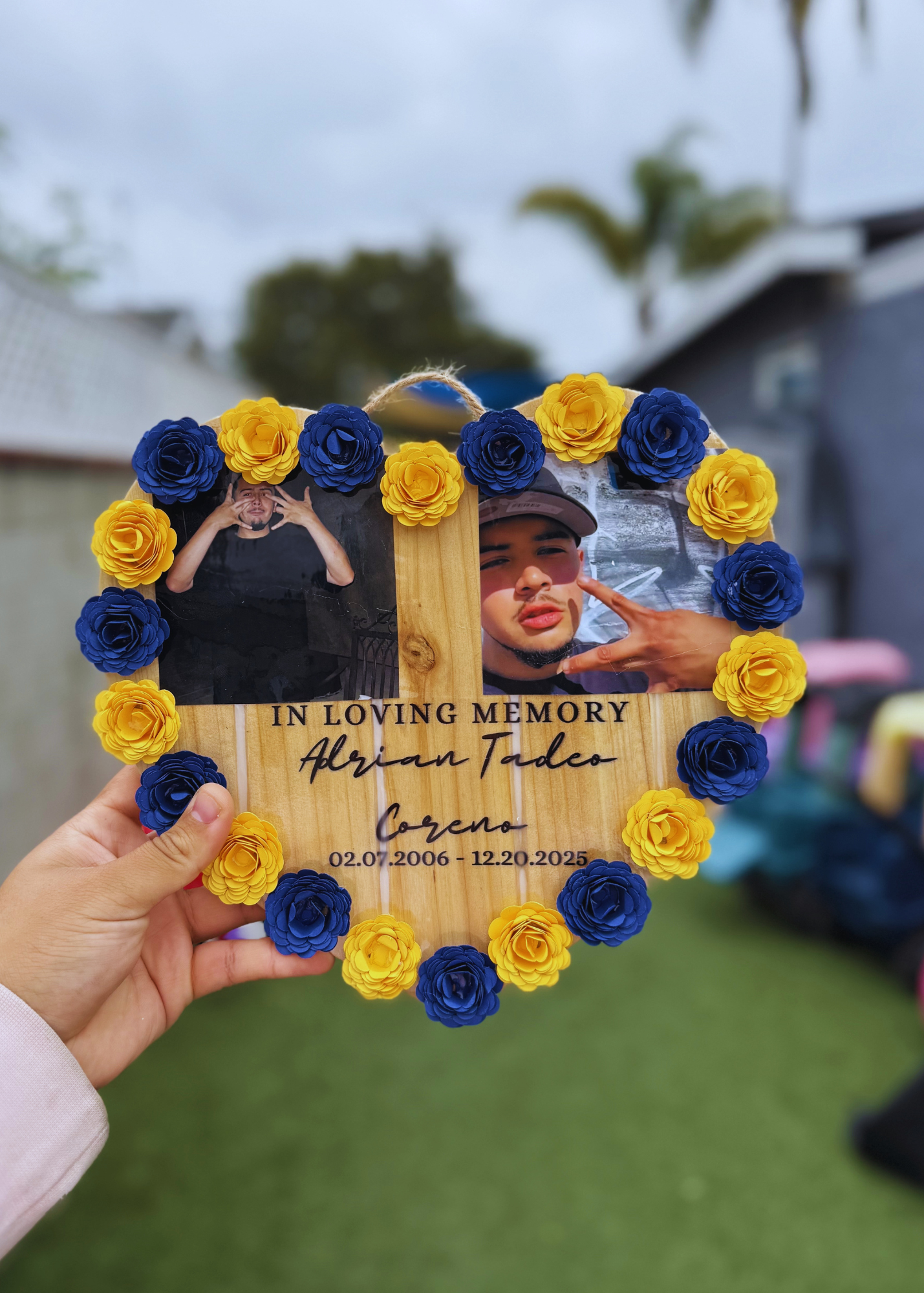 Heart Memorial Wood Plaque