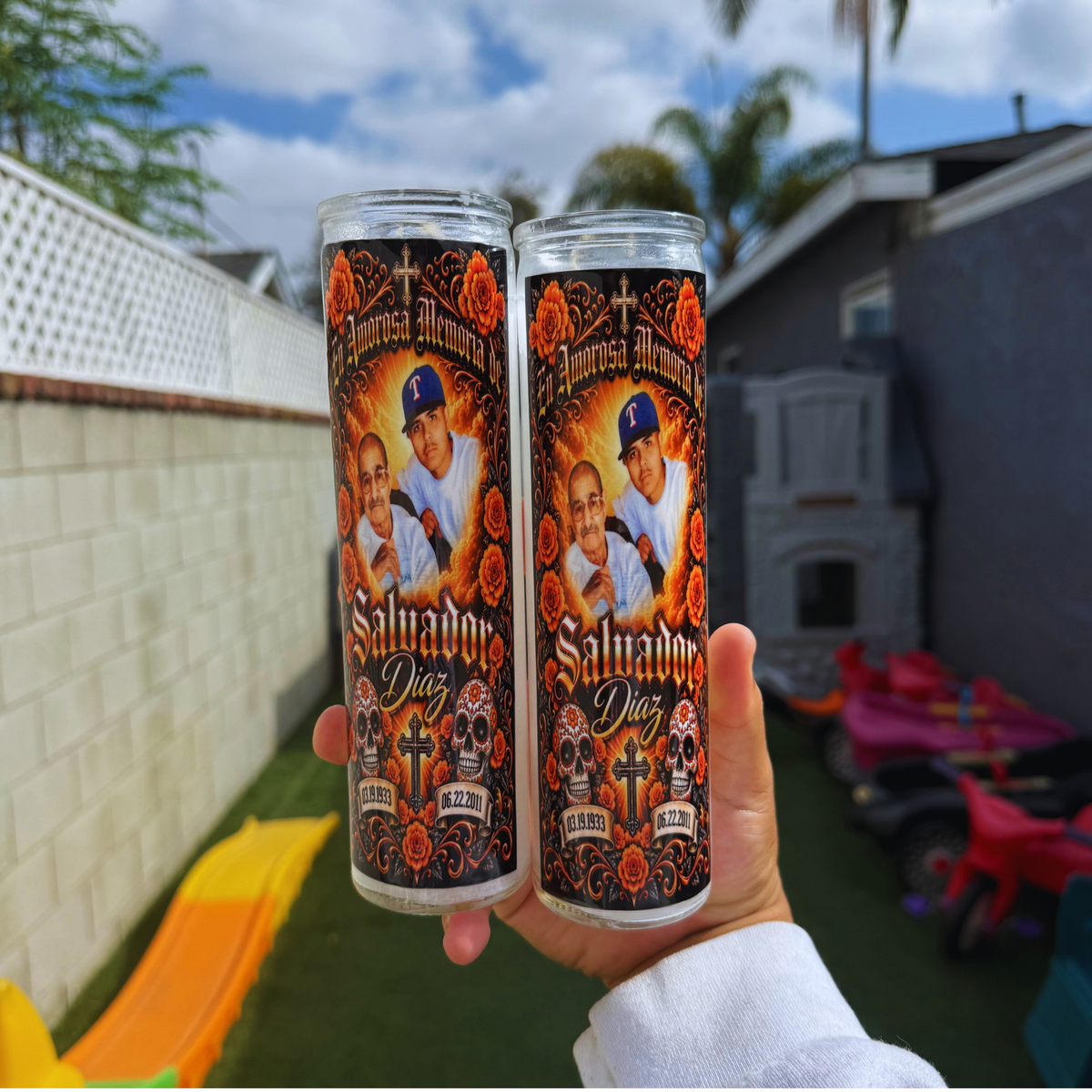 Dia De Los Muertos Candle