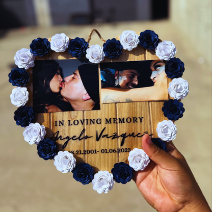 Heart Memorial Wood Plaque