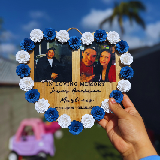 Heart Memorial Wood Plaque