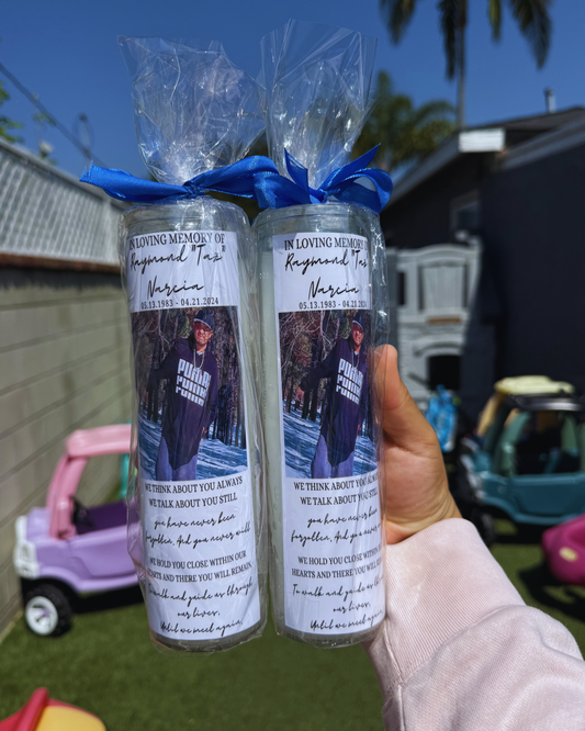 Tall Glass Memorial Candles