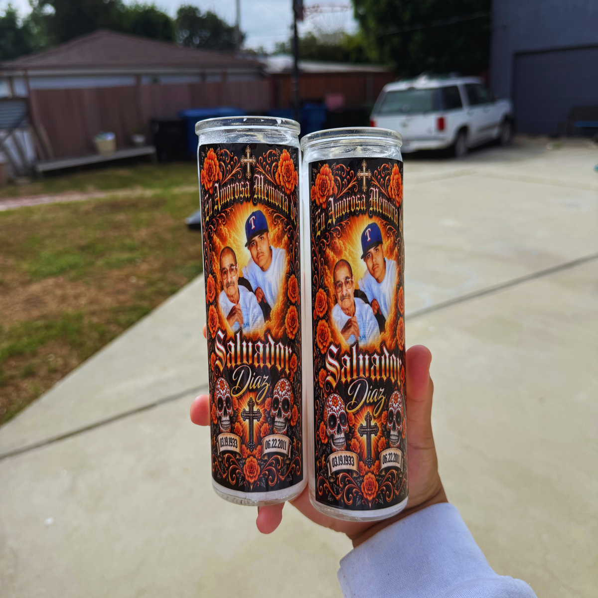 Dia De Los Muertos Candle