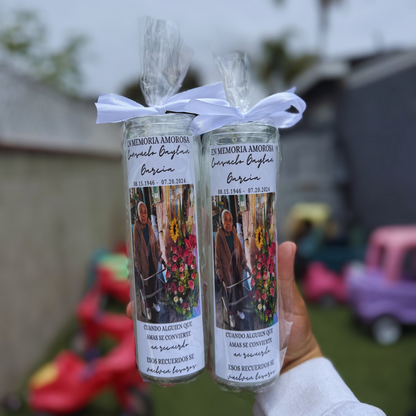 Tall Glass Memorial Candles