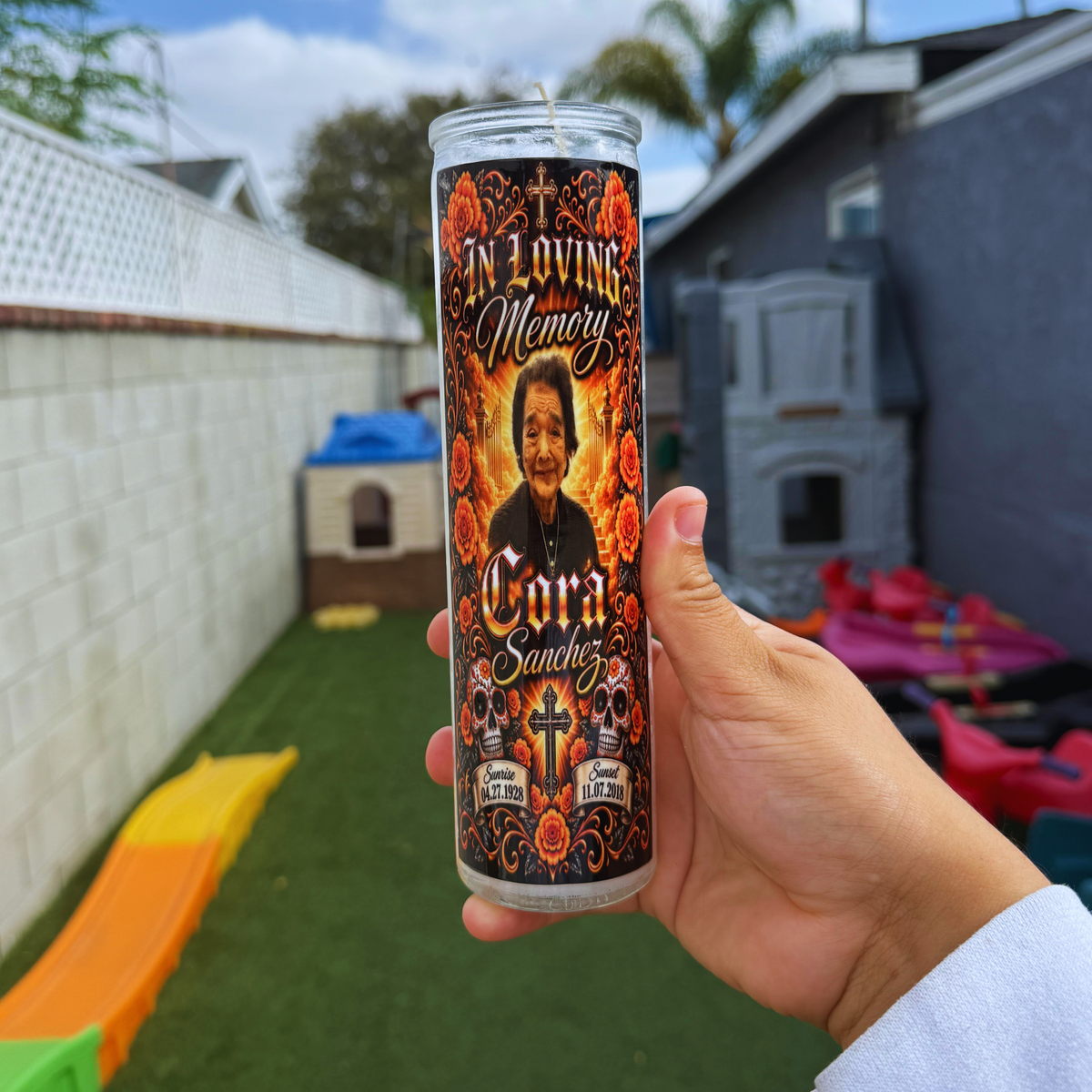 Dia De Los Muertos Candle