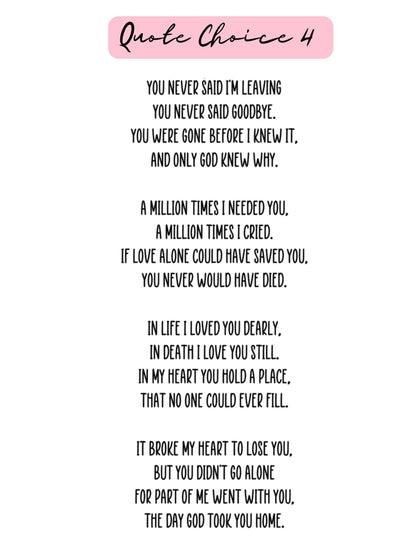 Personalized Memorial Lantern