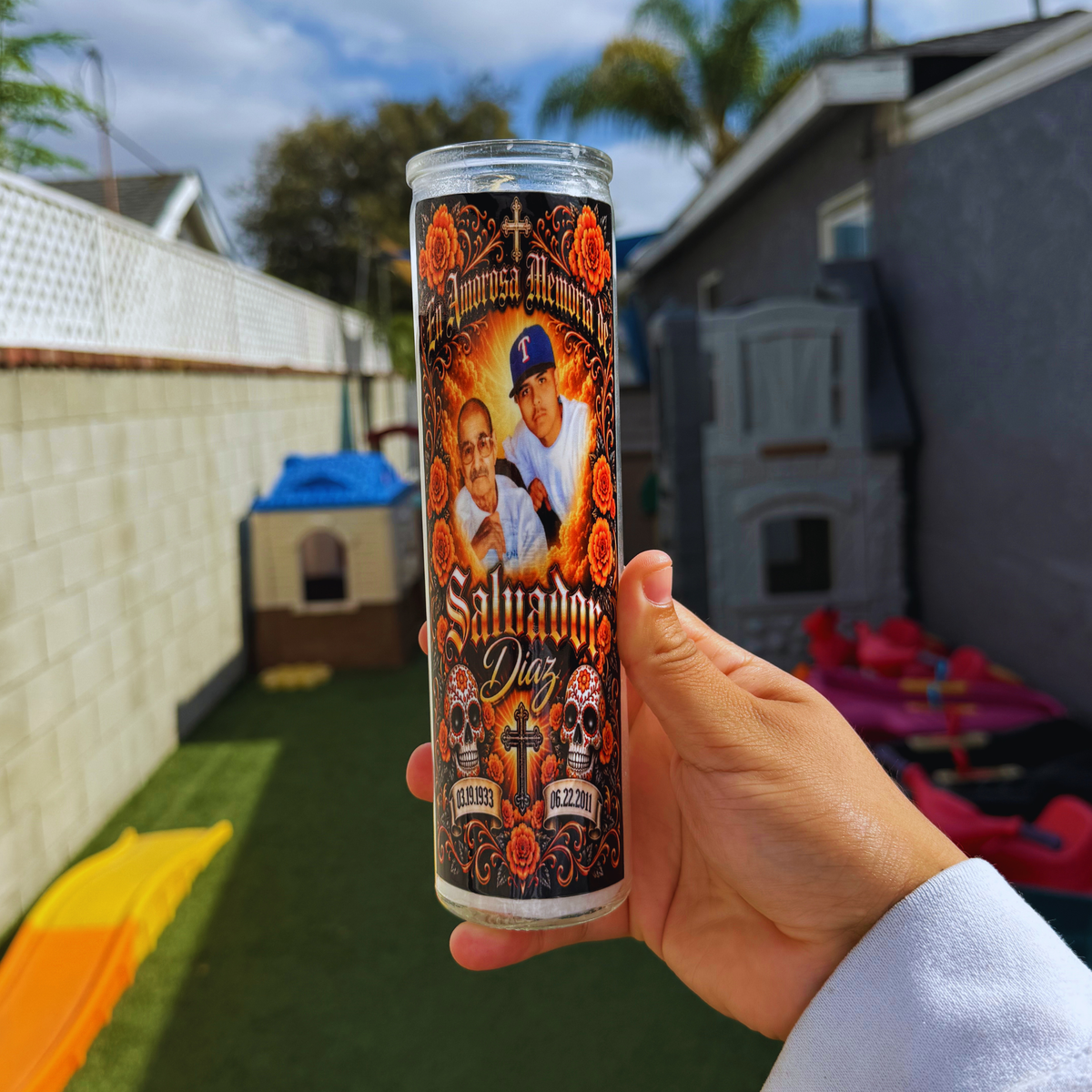 Dia De Los Muertos Candle