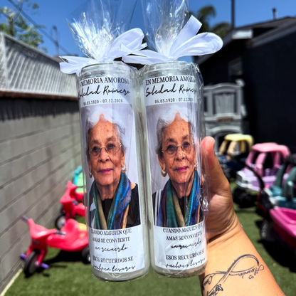 Tall Glass Memorial Candles