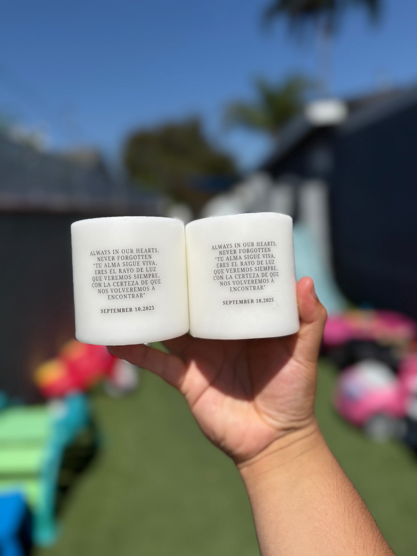 Mini Memorial Pillar Candle