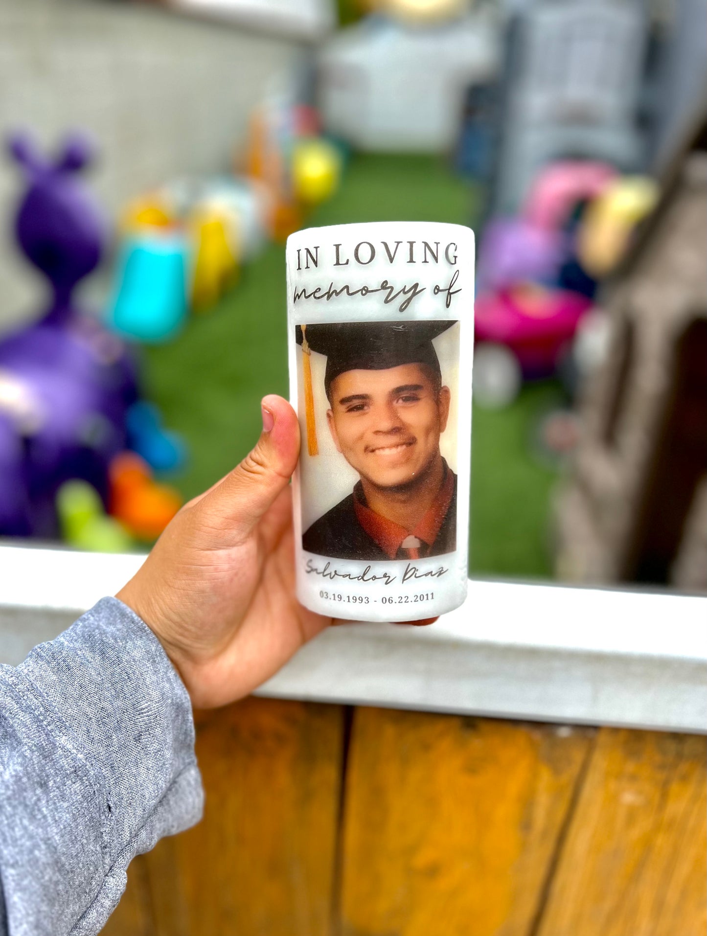 Large Memorial Pillar Candle