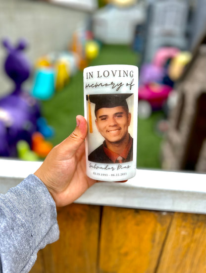 Large Memorial Pillar Candle