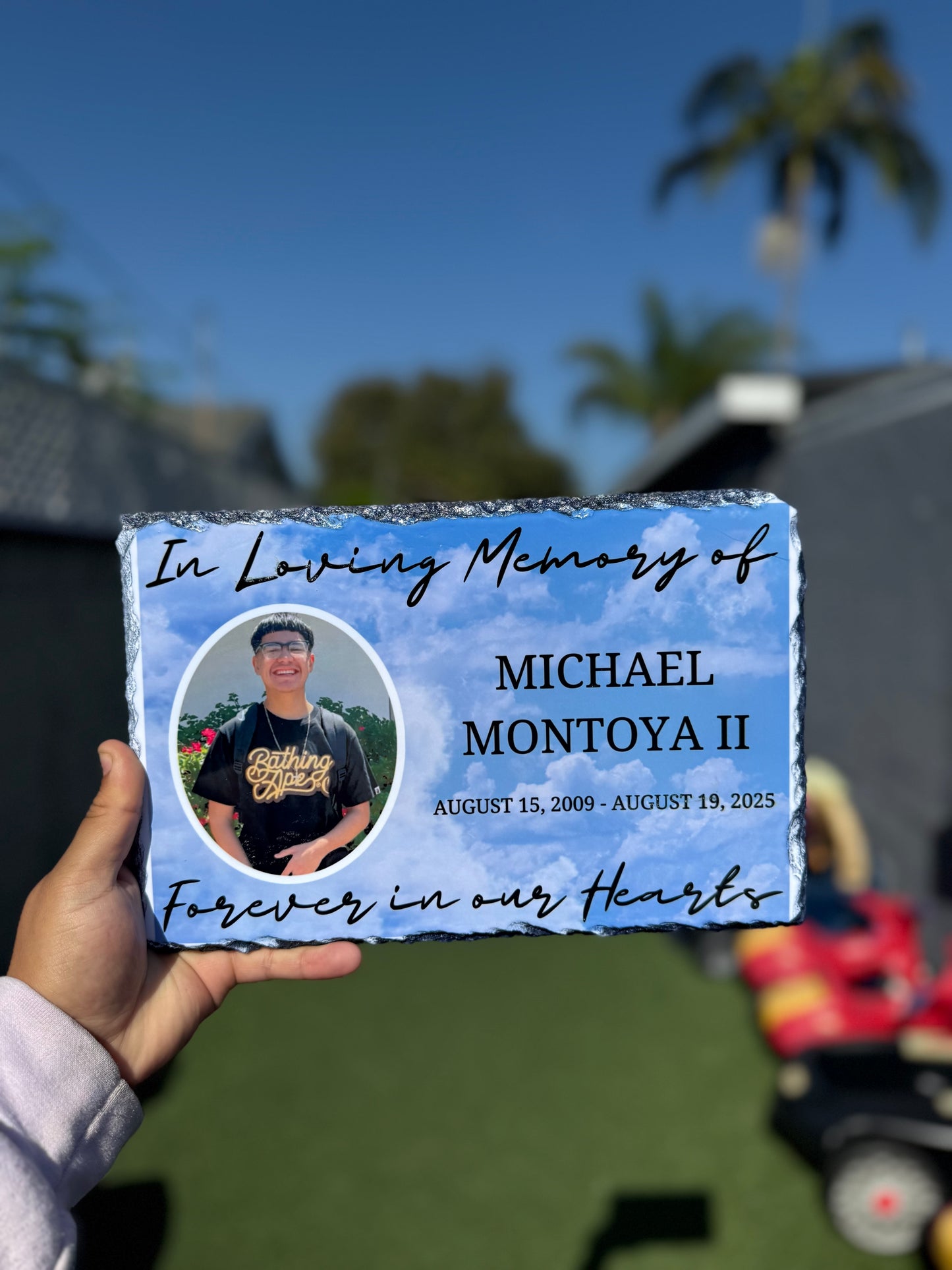 In Loving Memory Slate Plaque