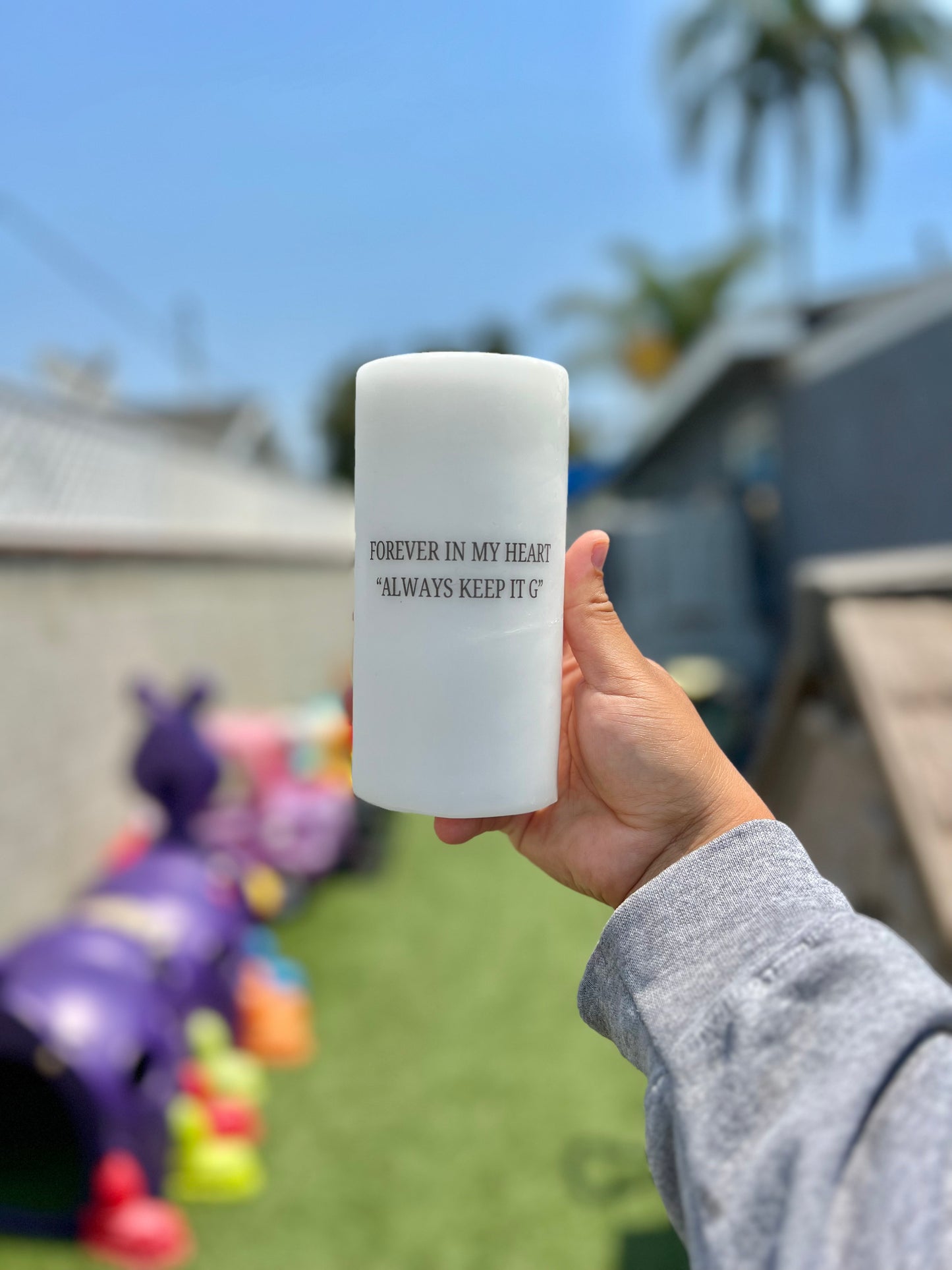 Large Memorial Pillar Candle