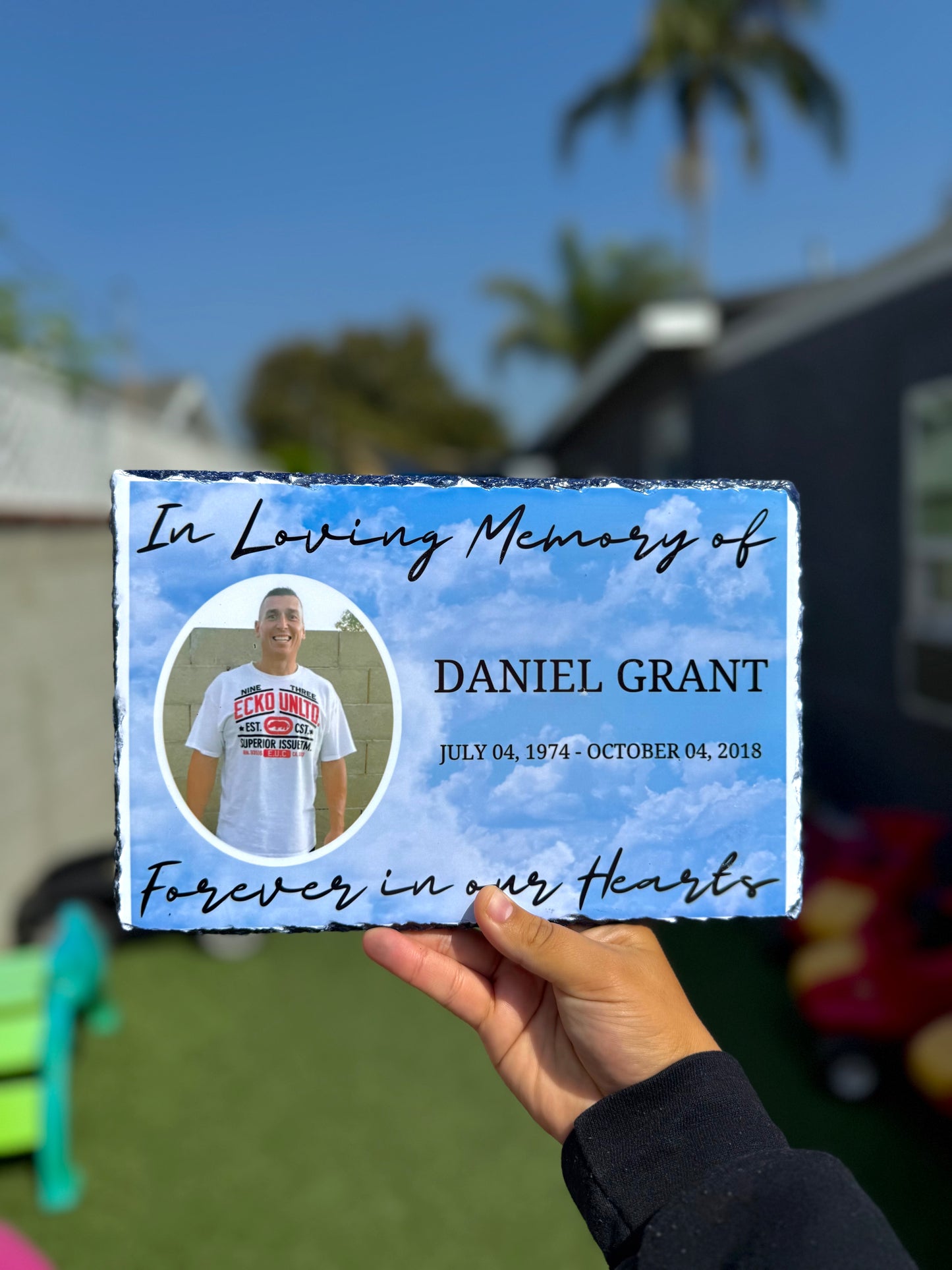 In Loving Memory Slate Plaque