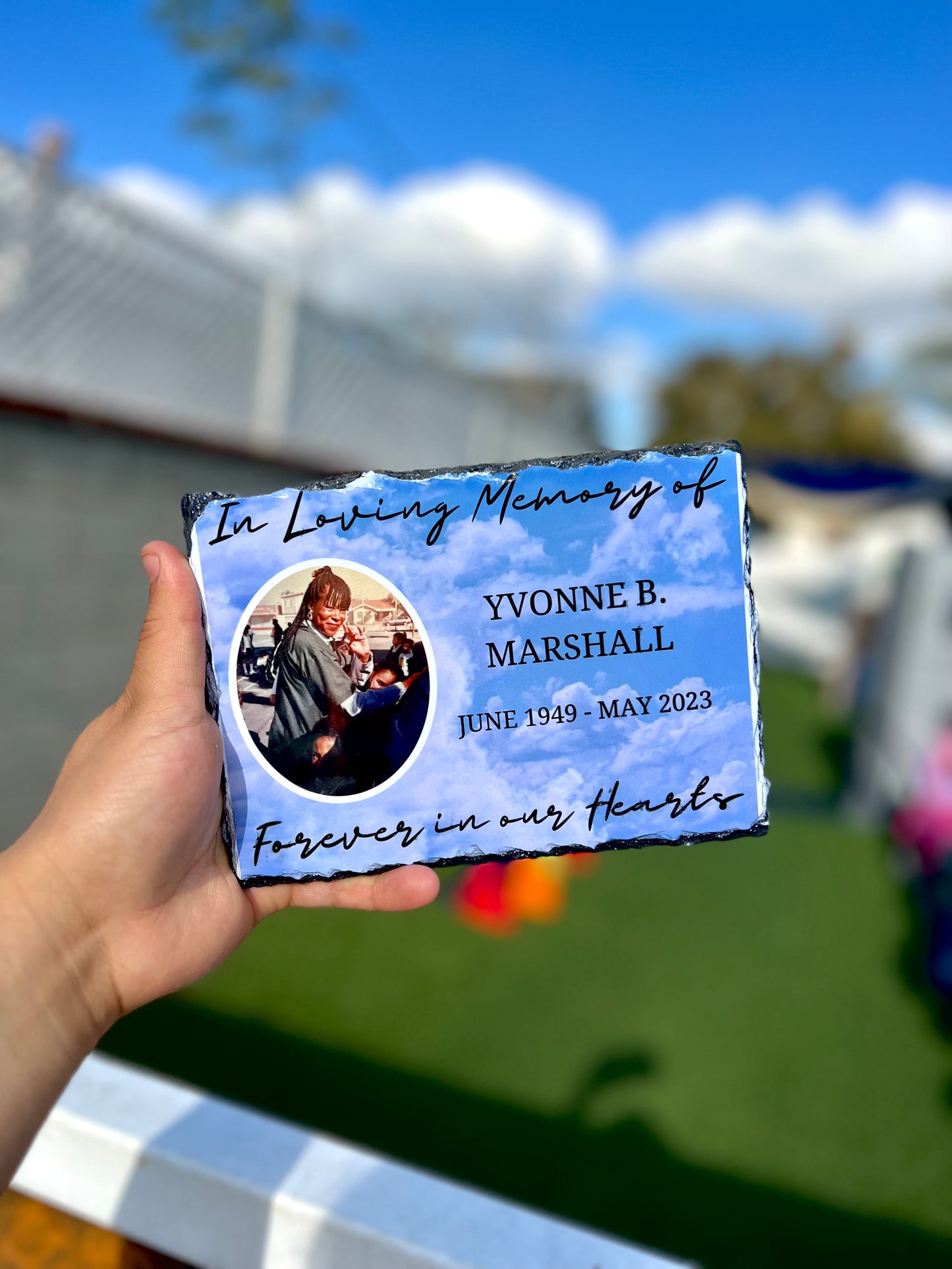 In Loving Memory Slate Plaque