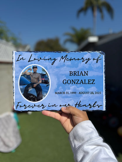 In Loving Memory Slate Plaque