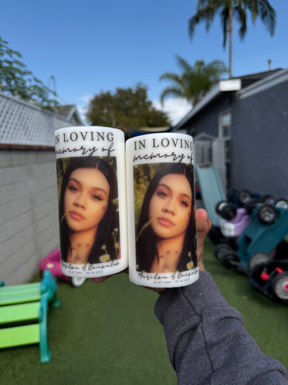 Large Memorial Pillar Candle