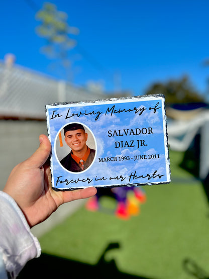 In Loving Memory Slate Plaque