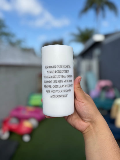 Large Memorial Pillar Candle