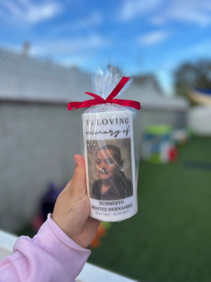 Large Memorial Pillar Candle