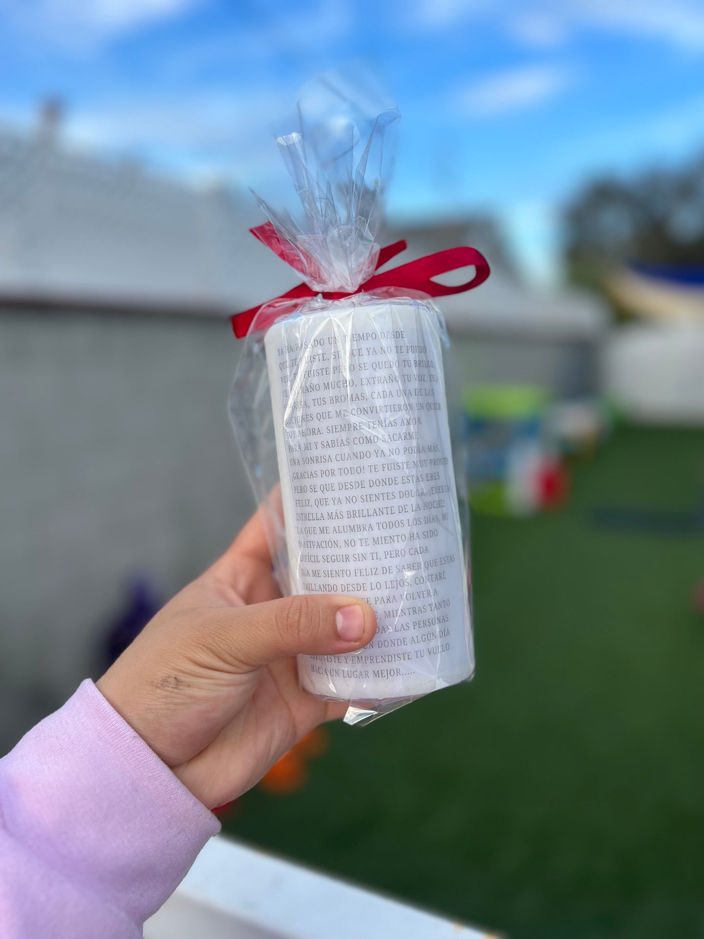 Large Memorial Pillar Candle