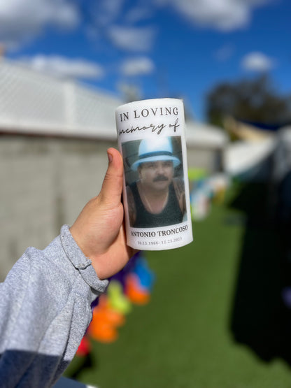 Large Memorial Pillar Candle