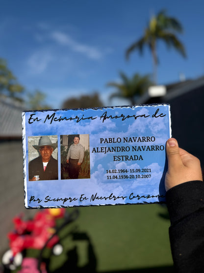In Loving Memory Slate Plaque