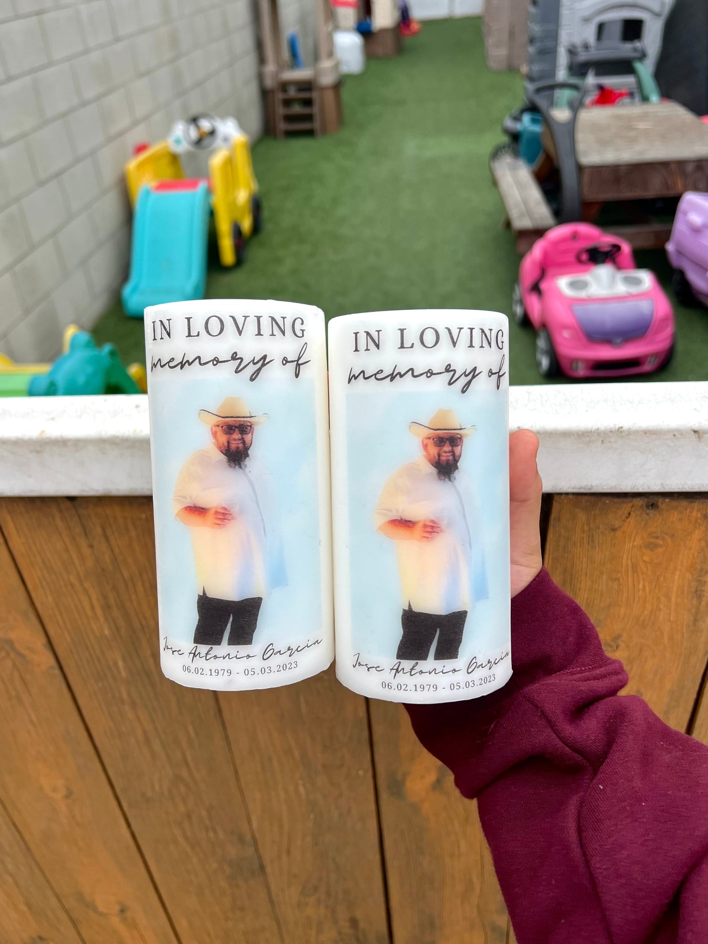 Large Memorial Pillar Candle