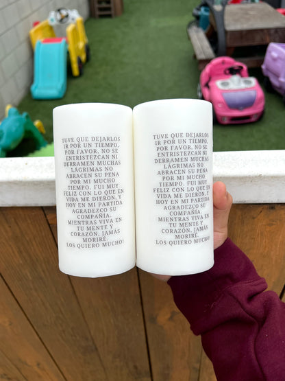 Large Memorial Pillar Candle