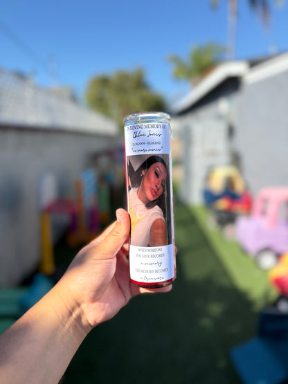 Tall Glass Memorial Candles