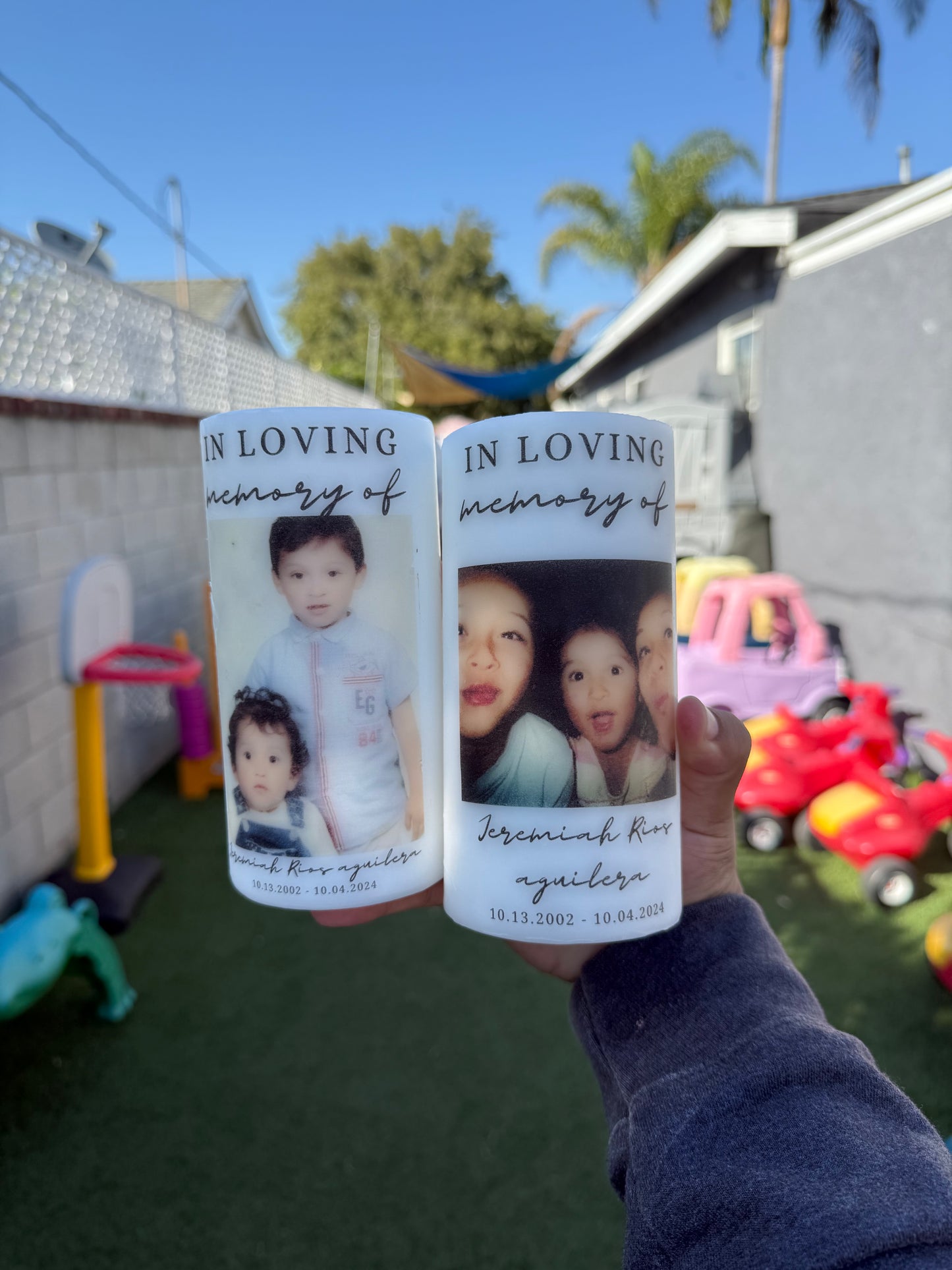 Large Memorial Pillar Candle