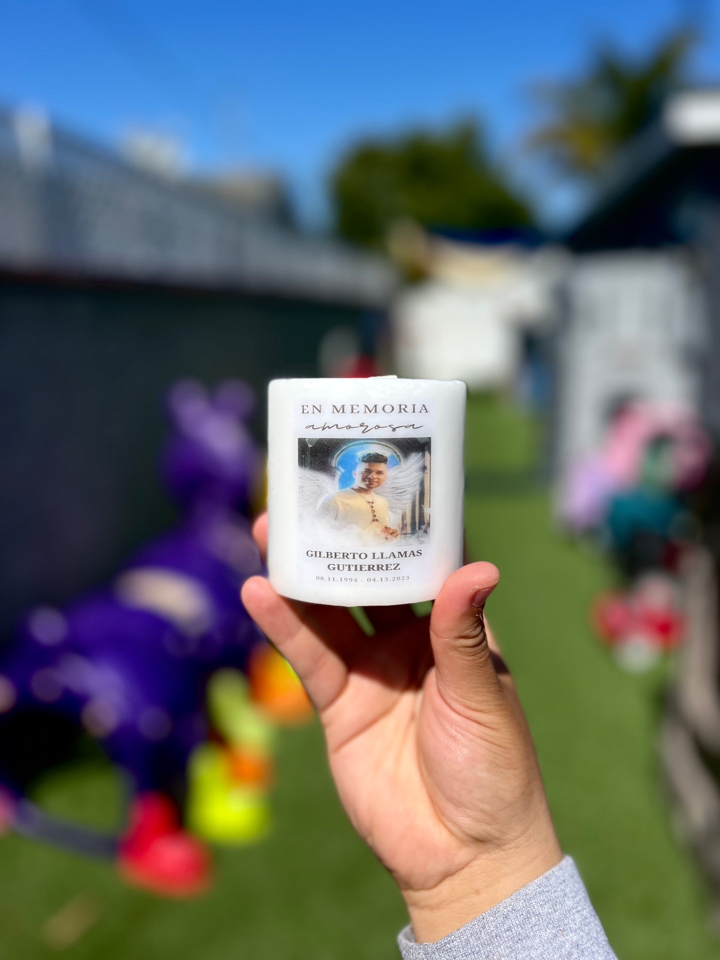 Mini Memorial Pillar Candle