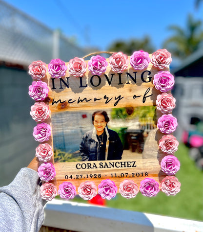 Square Memorial Wood Plaque