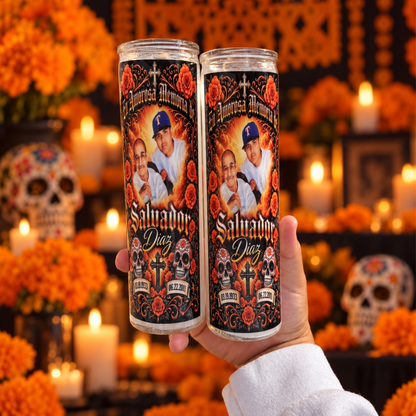 Dia De Los Muertos Candle