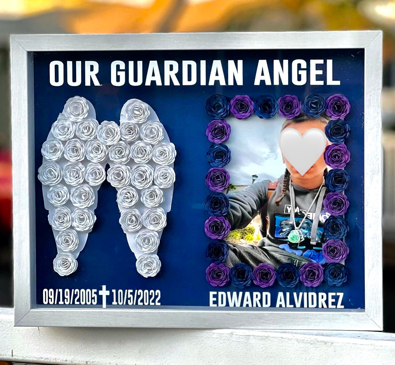 Angel Wings Memorial Shadow Box
