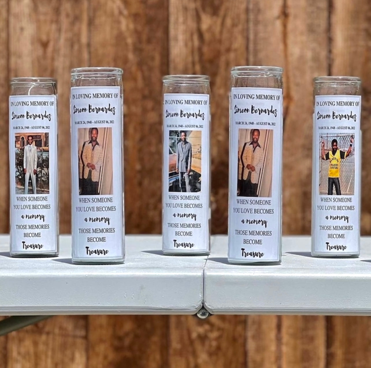 Tall Glass Memorial Candles
