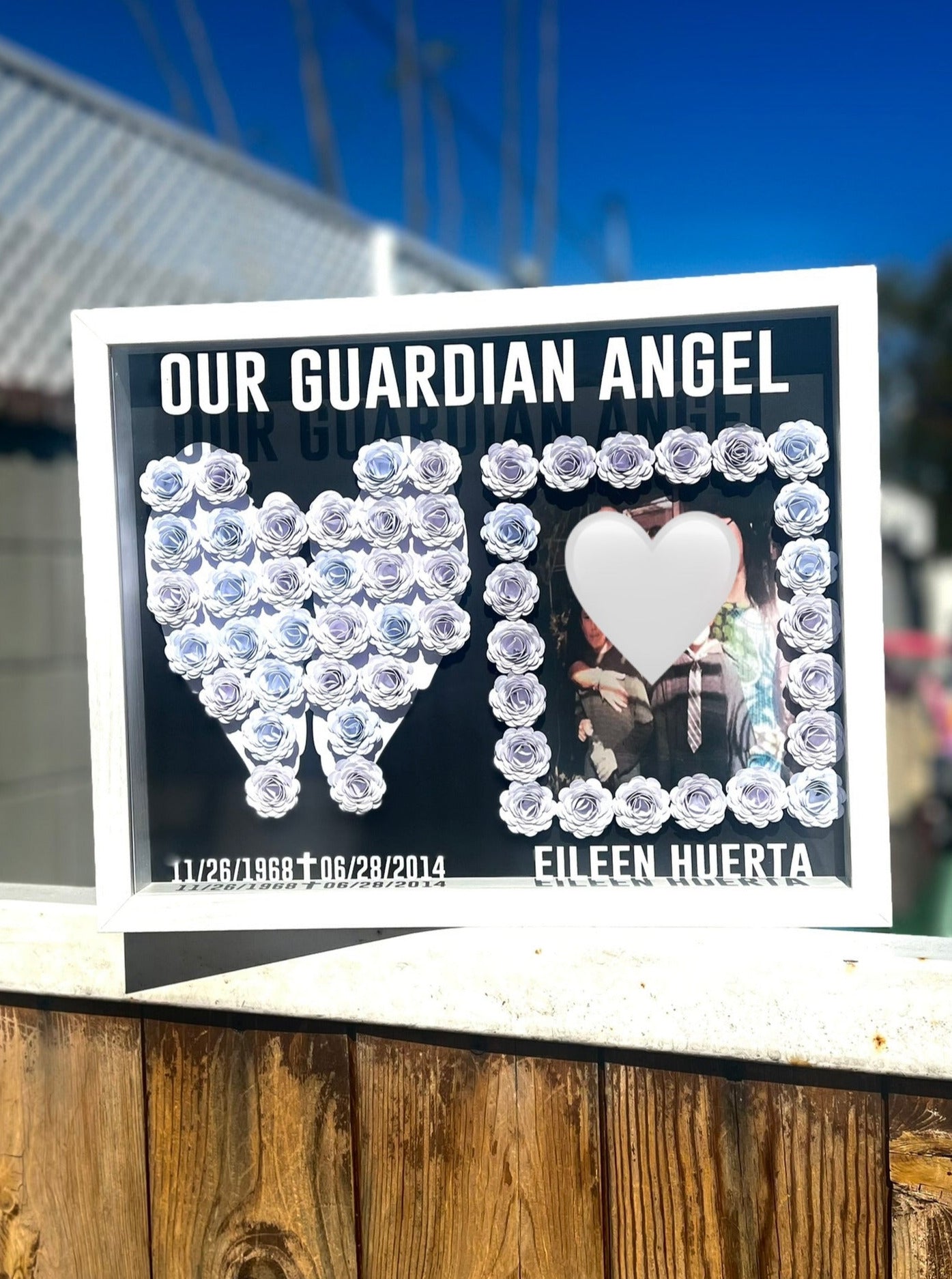 Angel Wings Memorial Shadow Box