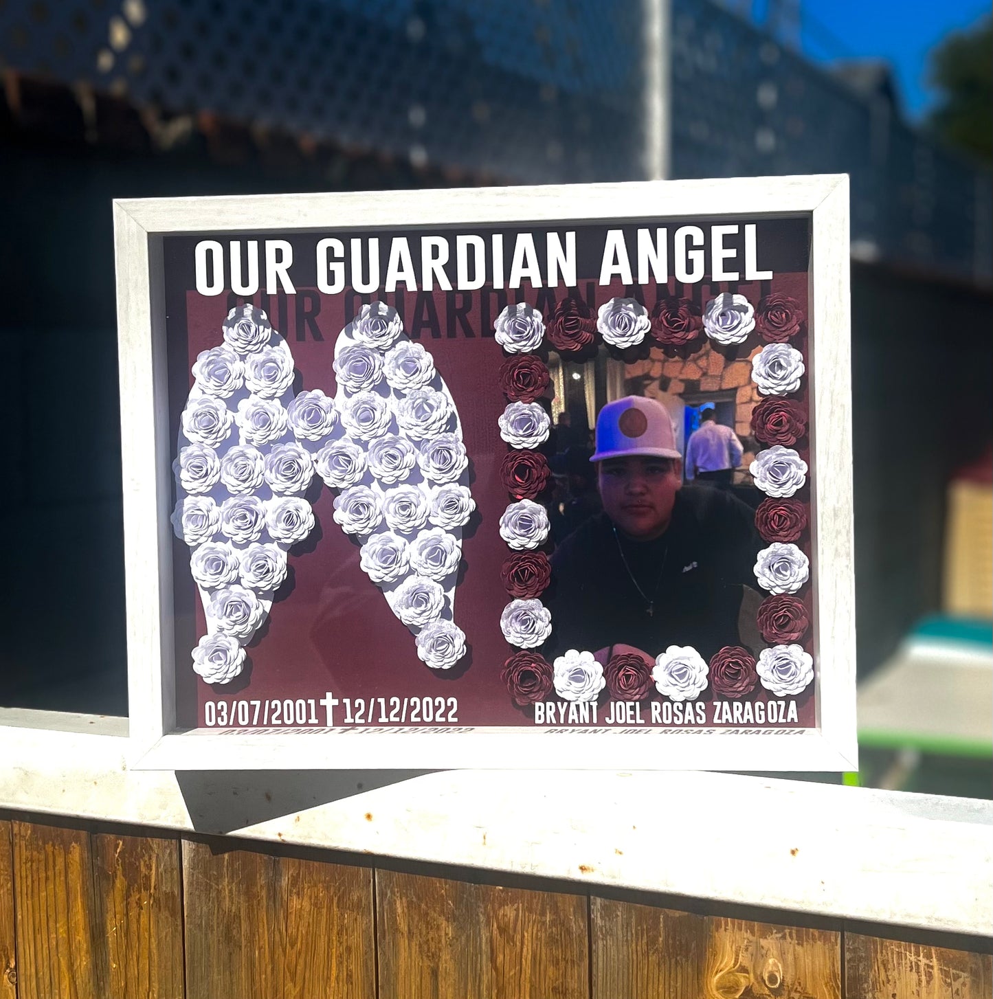 Angel Wings Memorial Shadow Box